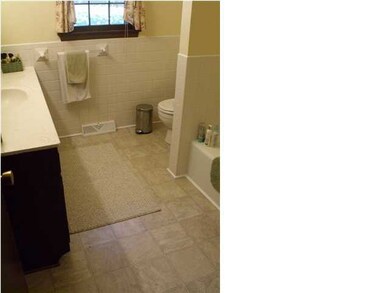 New vinyl floor in bathroom