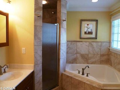 Master Bath - Private master bath with tiled floor