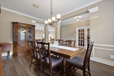 Large formal dining room with continuous updated f