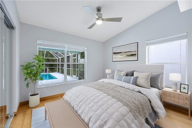 Virtually staged Master Bedroom