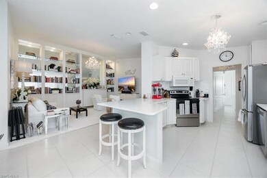 Kitchen with an inviting chandelier, decorative li