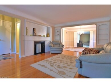 Gleaming hardwood floors abound through the genero