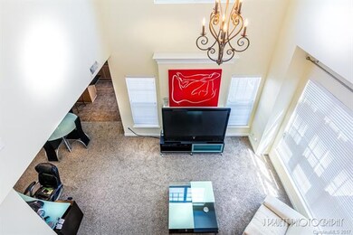 View of Living room from upstairs small loft area