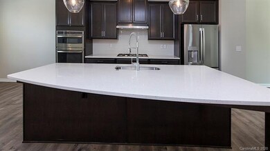 Large arched entertainment island with gorgeous qu