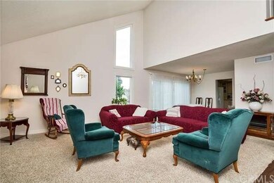 Light and bright living room with vaulted ceilings