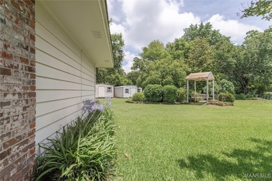 View of backyard from the driveway
