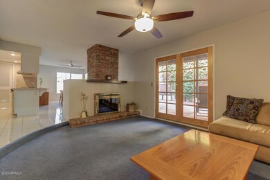 Living room with fireplace