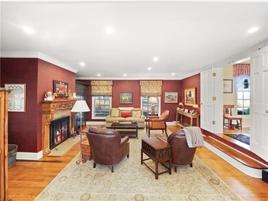 Sunken family room from entry or kitchen area, rec