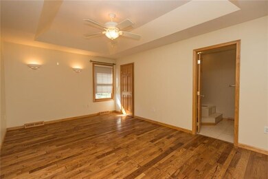 Master bedroom, walk in closet and full bath with 