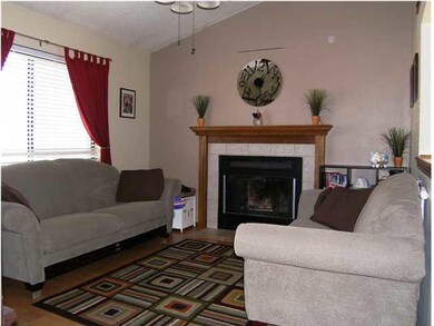 The living room as viewed from the hall. Note the 