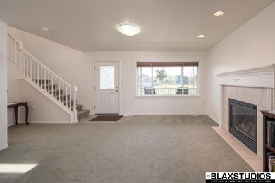 Living room with view of Pioneer Peak