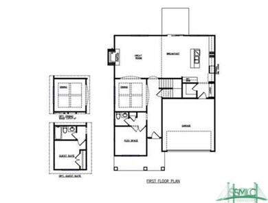 Floor plan for first floor/main level