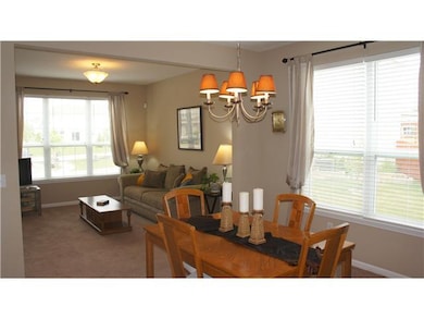 Dining Room. View from dining room to open living room.