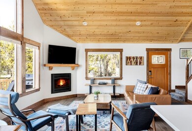 Living room featuring hardwood / wood-style floori