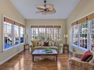 Sun filled Florida/sun room with Hardwood floors, 