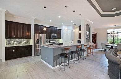 Large kitchen is set up beautifully to be efficien