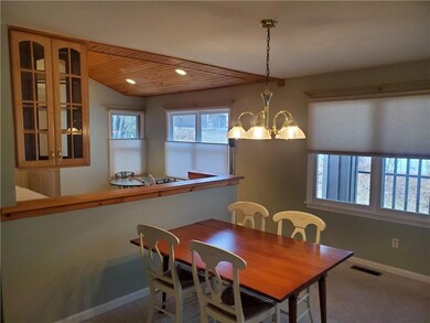 Generous family eating area with easy access to an