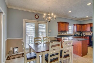 Eating area in the kitchen is open to the living r