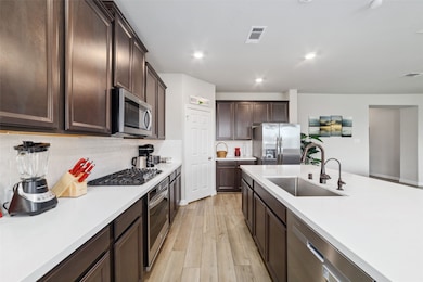 Kitchen island with additional storage.
