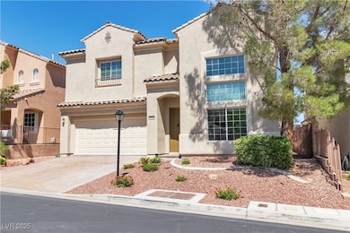 Mediterranean / spanish-style house featuring concrete driveway, a tiled roof, stucco siding, and an attached garage