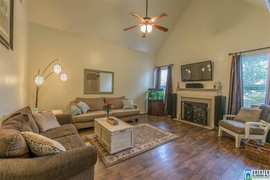 Large 9+ ft vaulted ceiling makes this room feel e