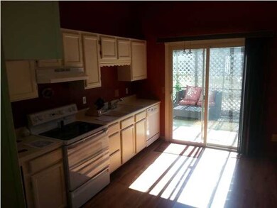 Kitchen View...through the sliding glass door is a