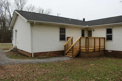Brand new wood deck in spacious backyard