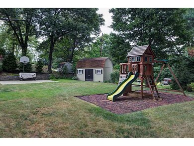Exterior Back. Shed and Swing set