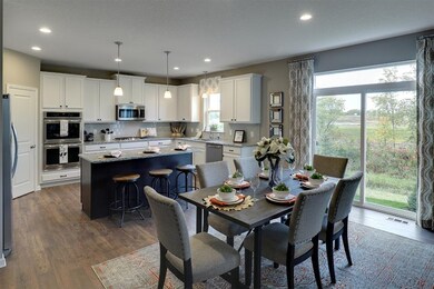 The dining area is in the heart of this main level