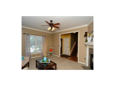 Hardwood entry- new carpet family room