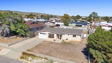 Aerial perspective of suburban area