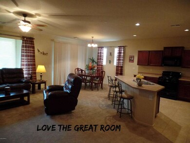 Dining and kitchen in great room