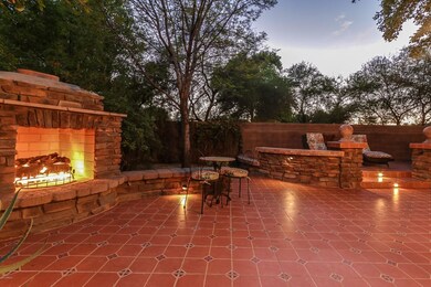 Beautiful exterior fireplace