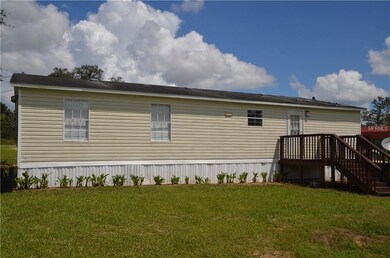 The back of the house has plenty of room and a lar