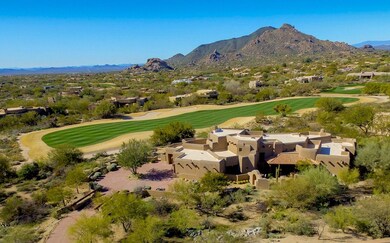 Aerial with golf course and Black Mounta