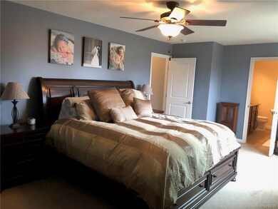 Large master bedroom with master bath.