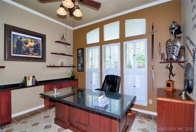 Private study, centrally located in this home, som
