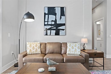 Living room and balcony door