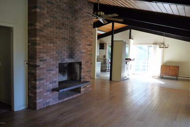 Living room fireplace