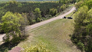 Aerial view of a heavily wooded area