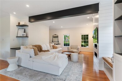 The recessed lighting adds to the elegance of the