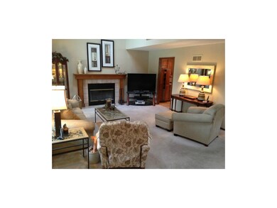 Fireplace in formal living room.