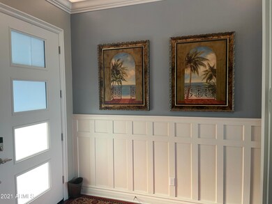 Foyer with wainscoting