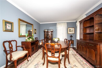 Dining Room with hardwood floor.