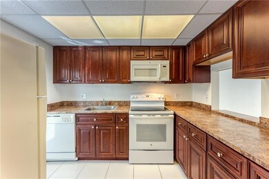 Large and spacious kitchen with updated wood cabin
