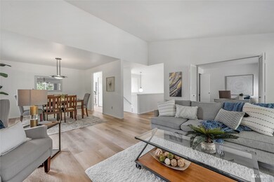 Easy flow from the kitchen area into the living space.   An entertainer's dream!