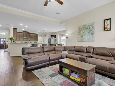 Looking from the back of the house towards the kitchen. You can see the front entry on the left.