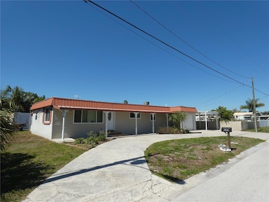 Majority of home (3 sides) is block/stucco with concrete slab and front exterior is wood with vinyl siding. The roof is continuous rolled shingle over entire home. Very solid home!