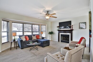 Radiant Living Room boasts a lighted ceiling fan, 