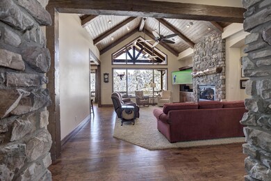 Living Area Beamed Ceiling